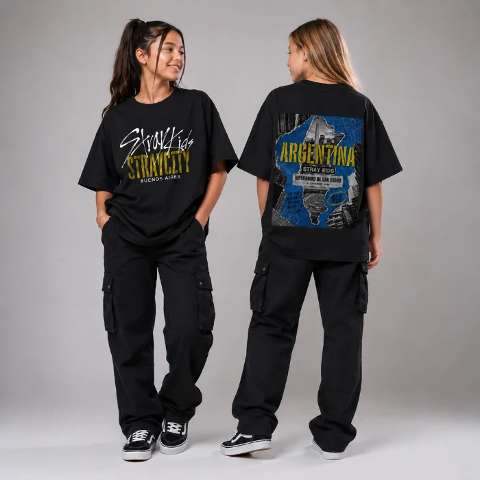 Remera Oversize "stray Kids City"