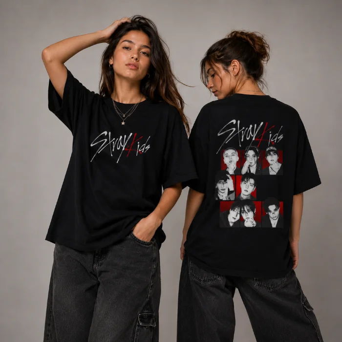 Remera Oversize "stray Kids" Adulto