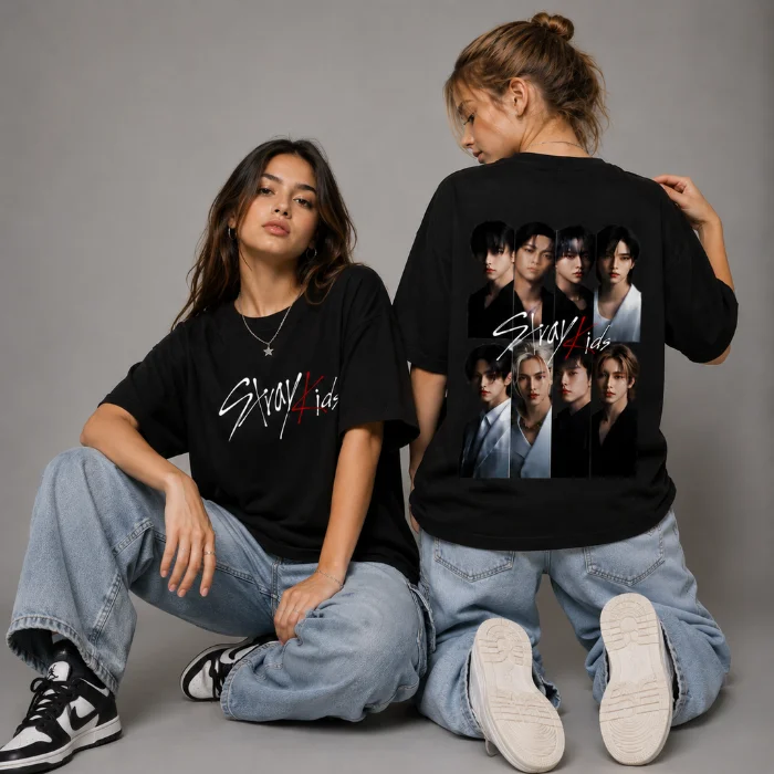Remera Oversize "stray Kids Style" Adulto