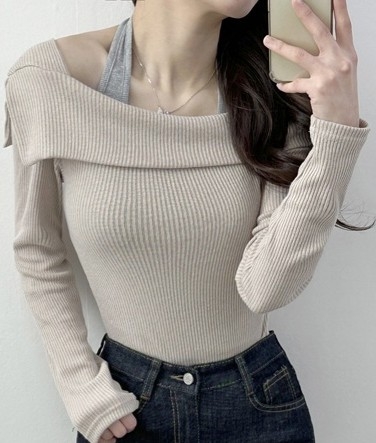 Polera  ,cuello Bote - Imagen 2