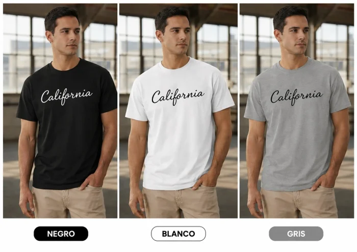 Remera de Hombre California Cursiva