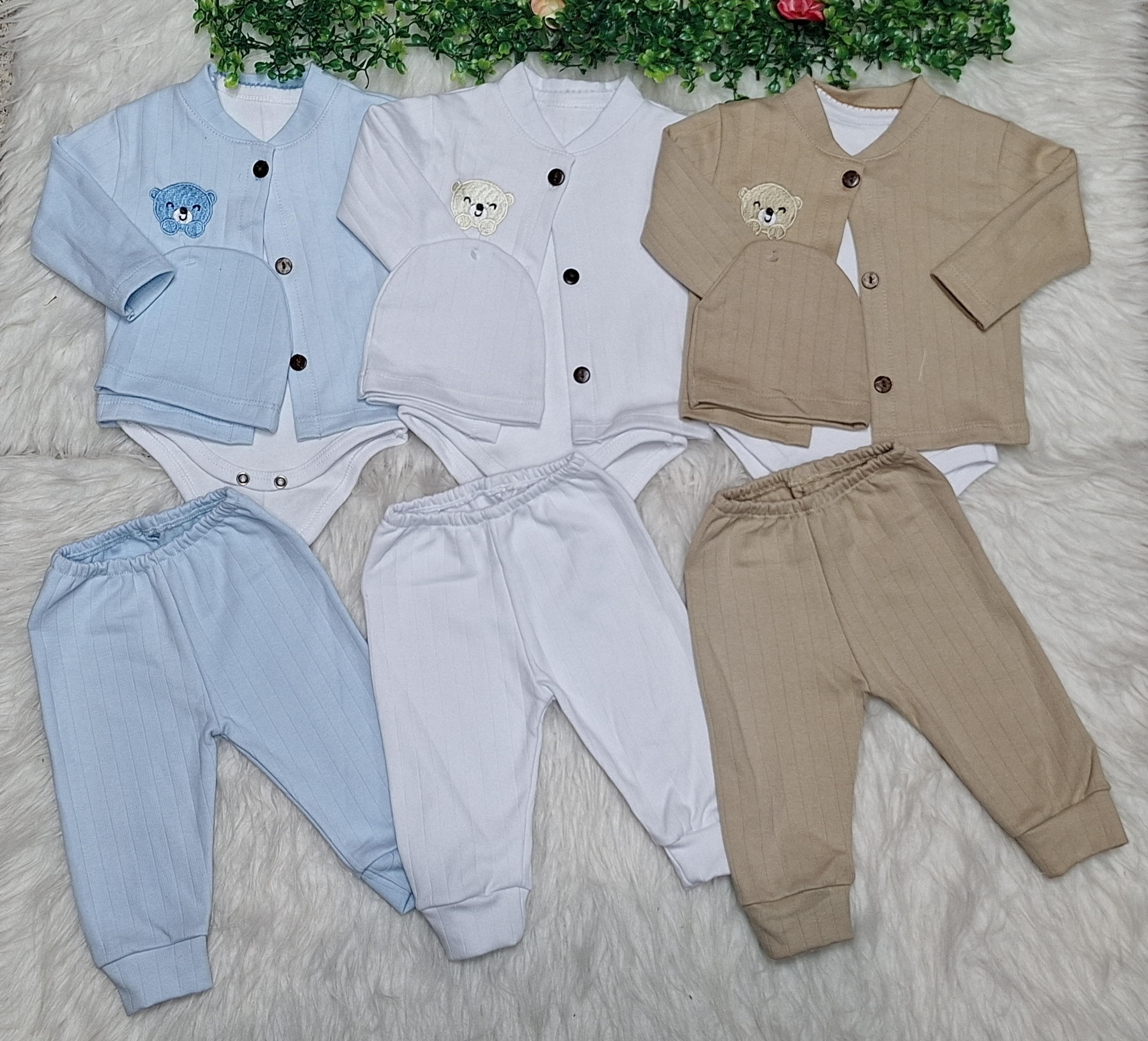 Set 4 Piezas Bebe Algodón - Imagen 3