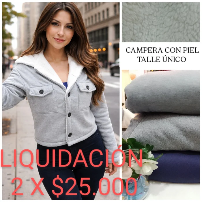 Campera con Piel Liquidación