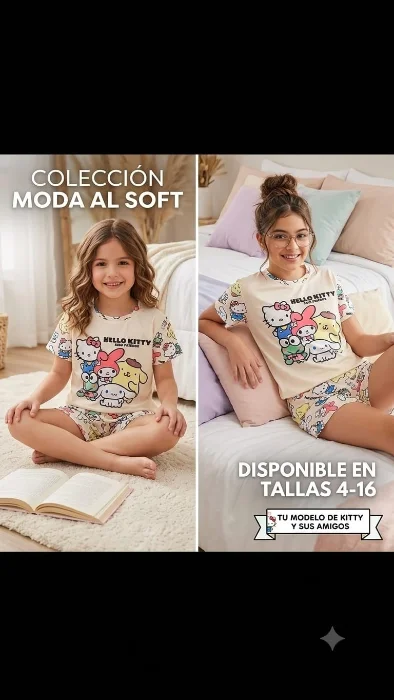 Kitty Friends/pijamas Modal Soft