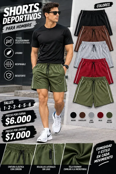 Shorts Deportivo de Hombre