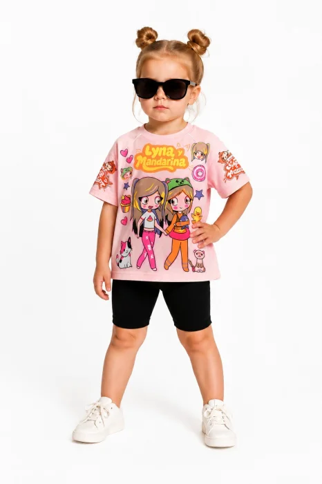 Remera Nena Algodón Peinado Estampa Lina