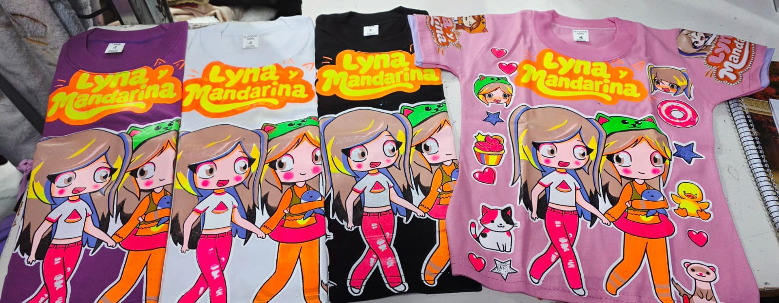 Remera Nena Algodón Peinado Estampa Lina - Imagen 2