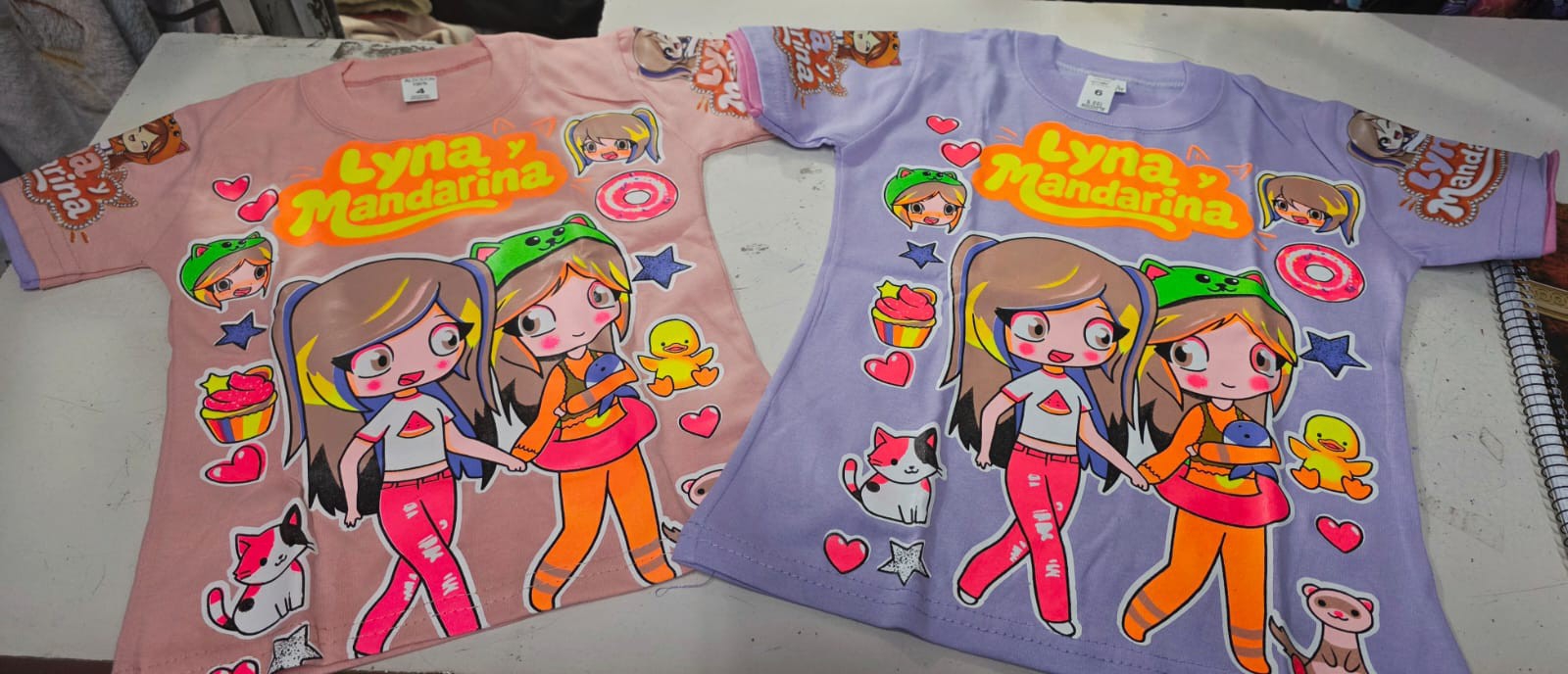 Remera Nena Algodón Peinado Estampa Lina - Imagen 3