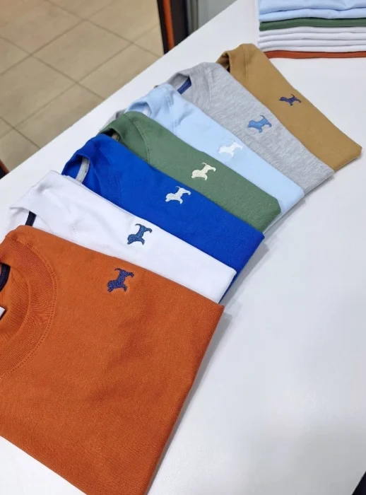 Remeras Cortas Algodón Jersey Peinado Niños