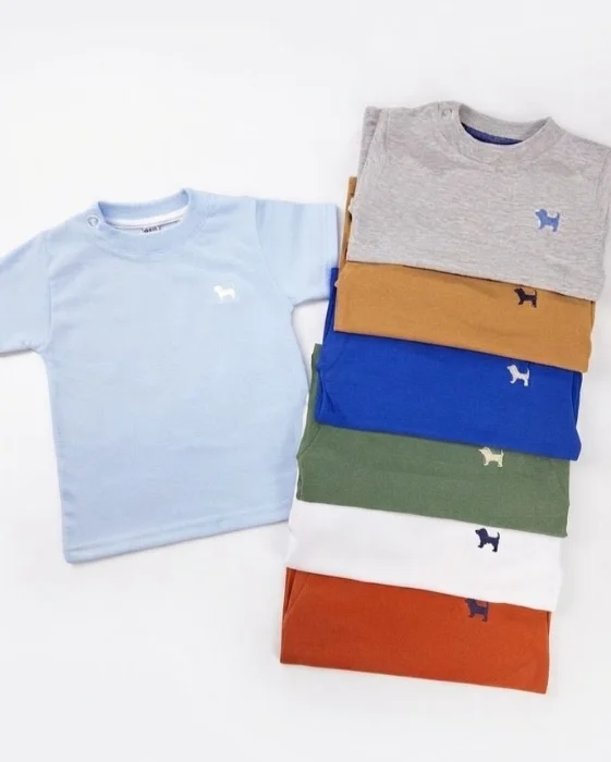Remeras Cortas Algodón Jersey Peinado para Bebés