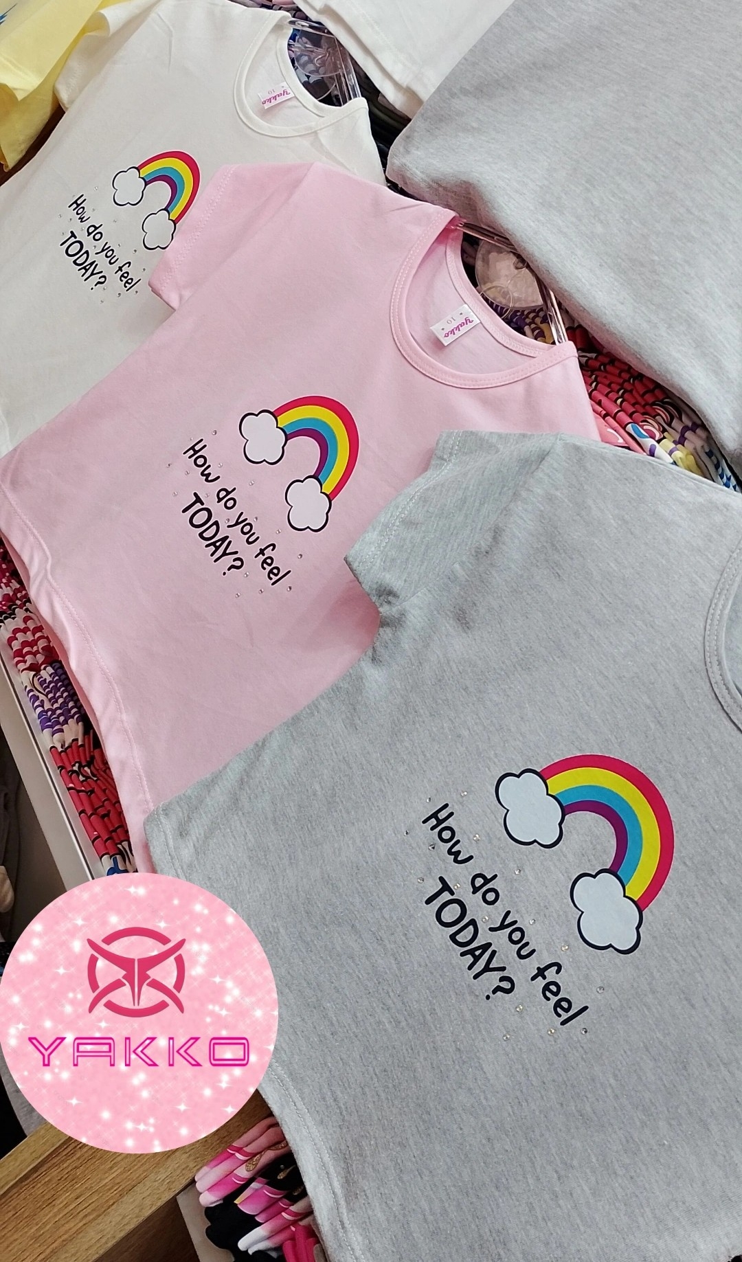 Remeras Cortas de Algodon "arcoiris" (por Curva) - Imagen 2