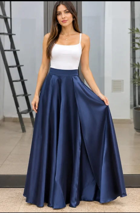 Pollera Raso Talla M /g