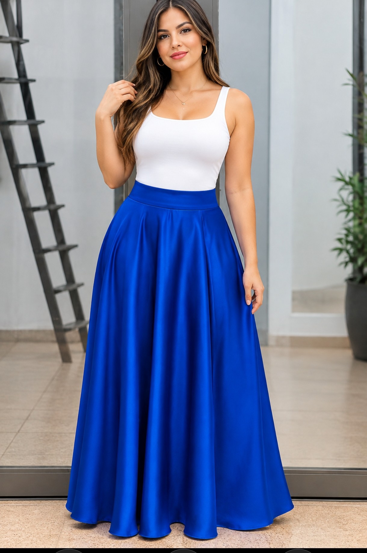Pollera Raso Talla M /g - Imagen 2
