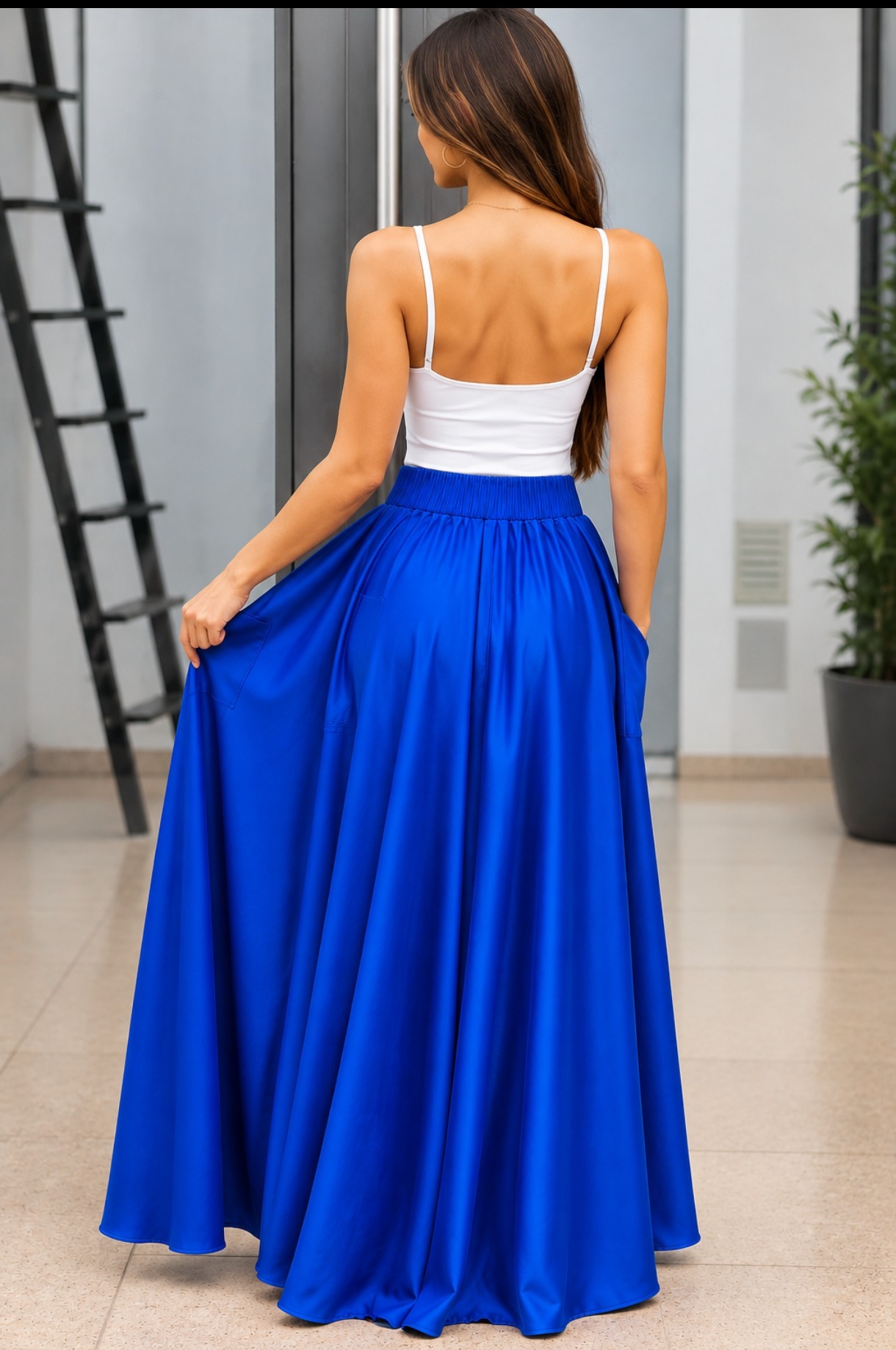 Pollera Raso Talla M /g - Imagen 3