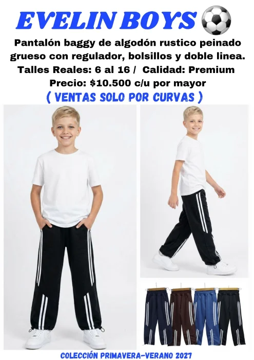 Pantalon Baggy con 2 Líneas