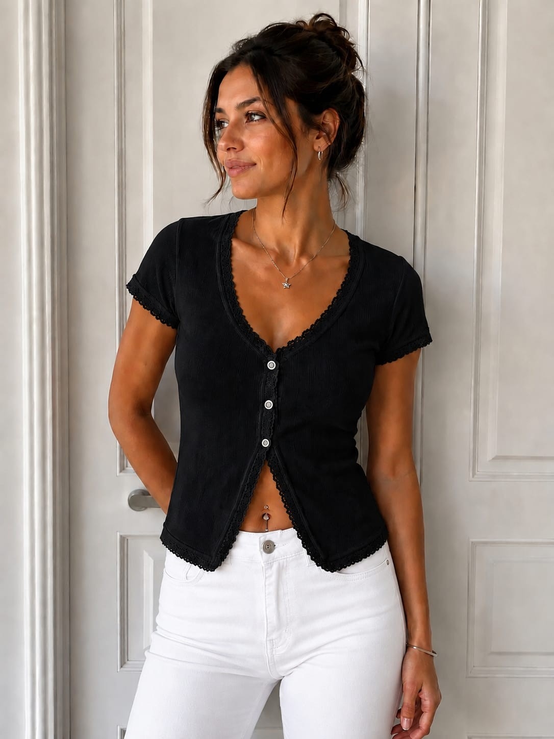 Remera Broche Puntilla - Imagen 6