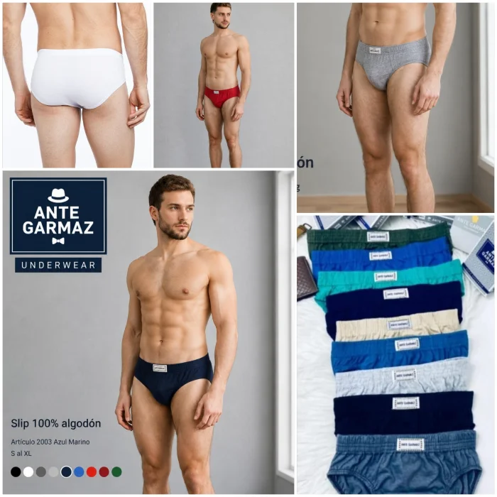 (art: Sl2003) Slip Hombre Algodón Ante,garmaz