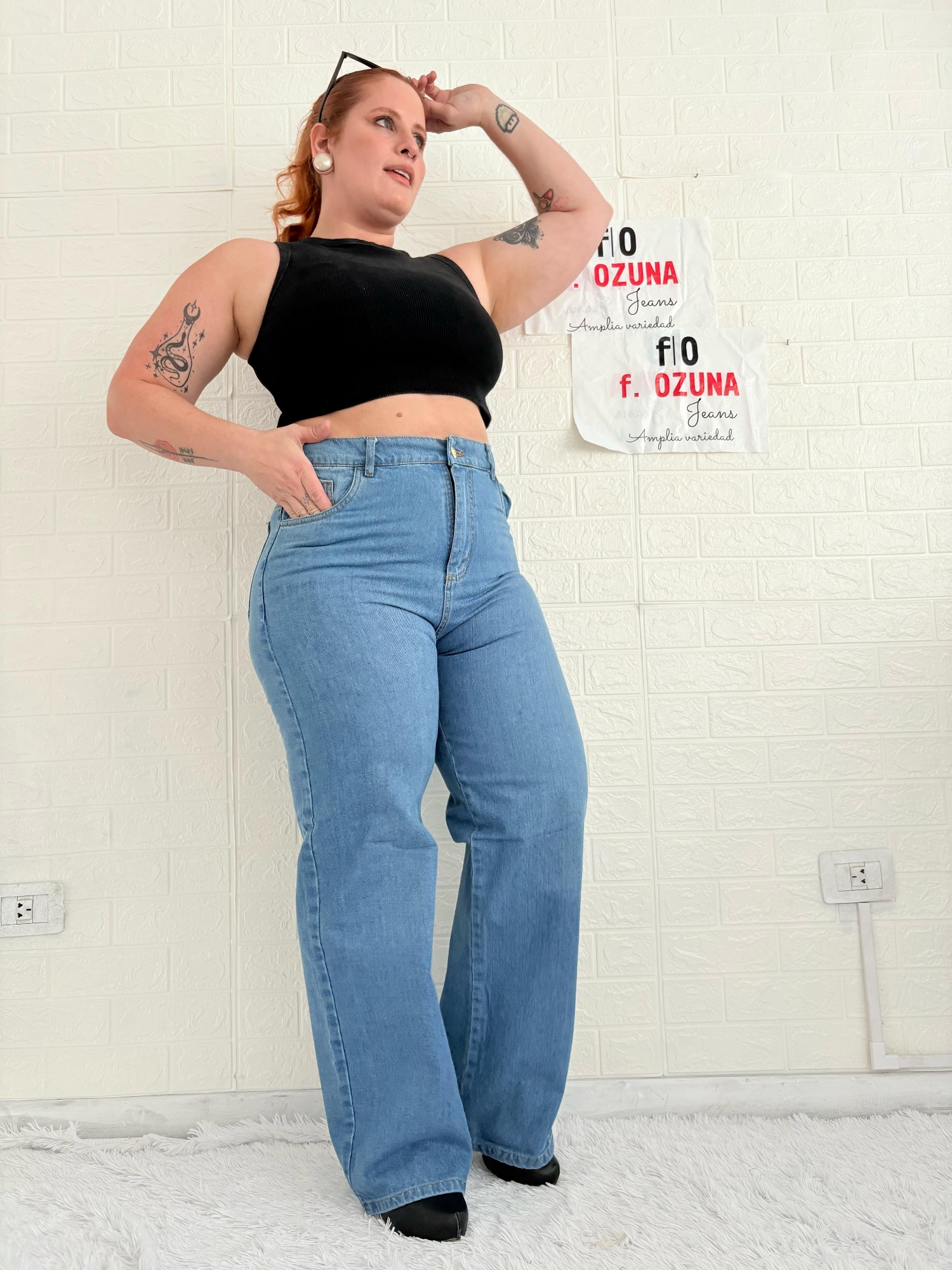 Wide Leg Elastizado. Color Celeste Localizado - Imagen 3