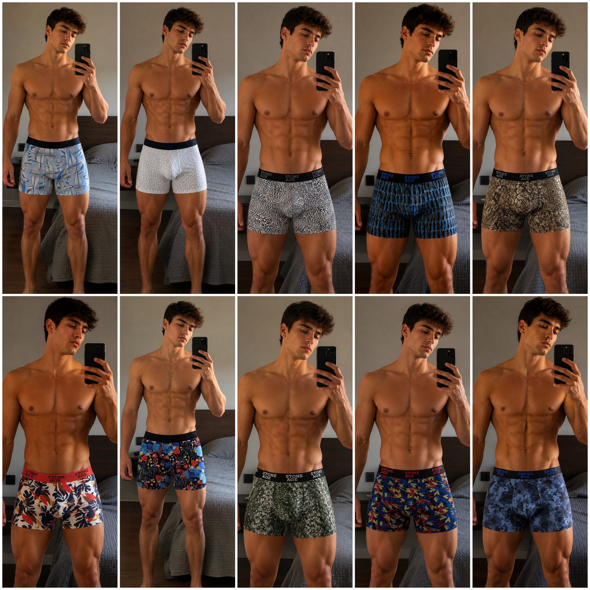 (art: St165) Stone Age, Boxer Hombre Original - Imagen 9