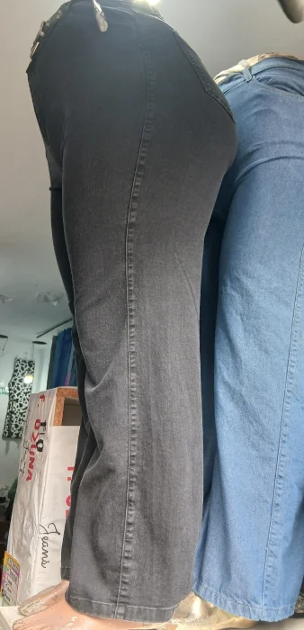 Wide Leg Elastizado, Color Gris Oscuro
