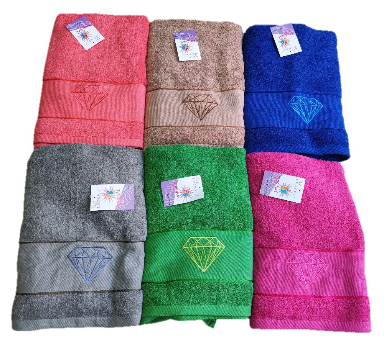 Toallas Lucky Diamante Lisas 150x75cm - Imagen 2