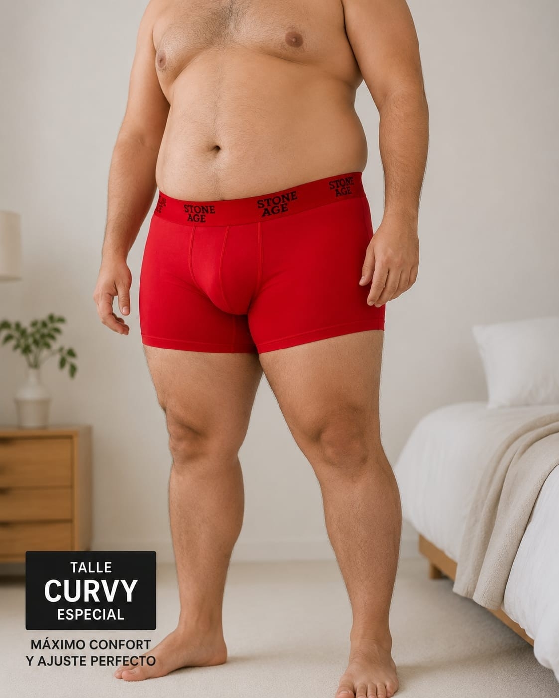 (art:st155e) T/especial Boxer Stoneage Liso Hombre Original - Imagen 3