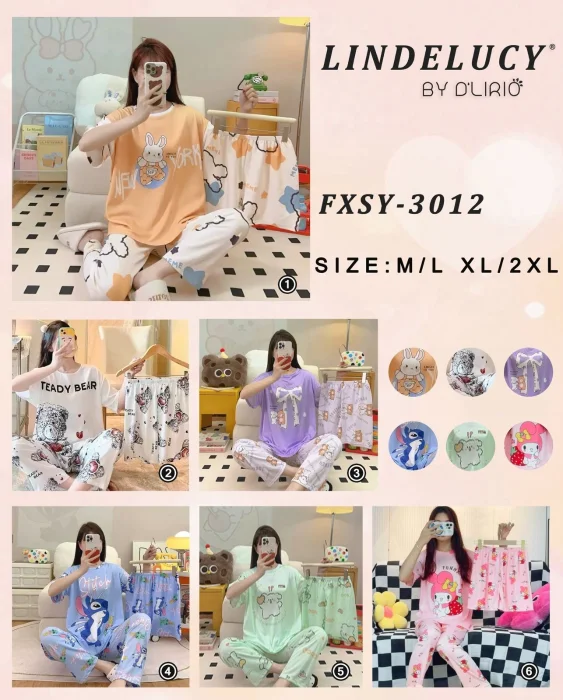 Pijamas de Mujer Disponible en 3 Pizas