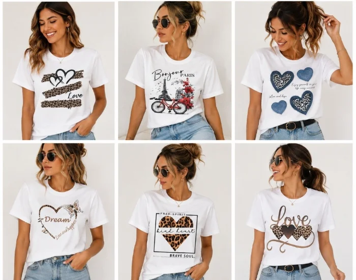 Remeras   de Algodón Peinado 24/1 de Mujer