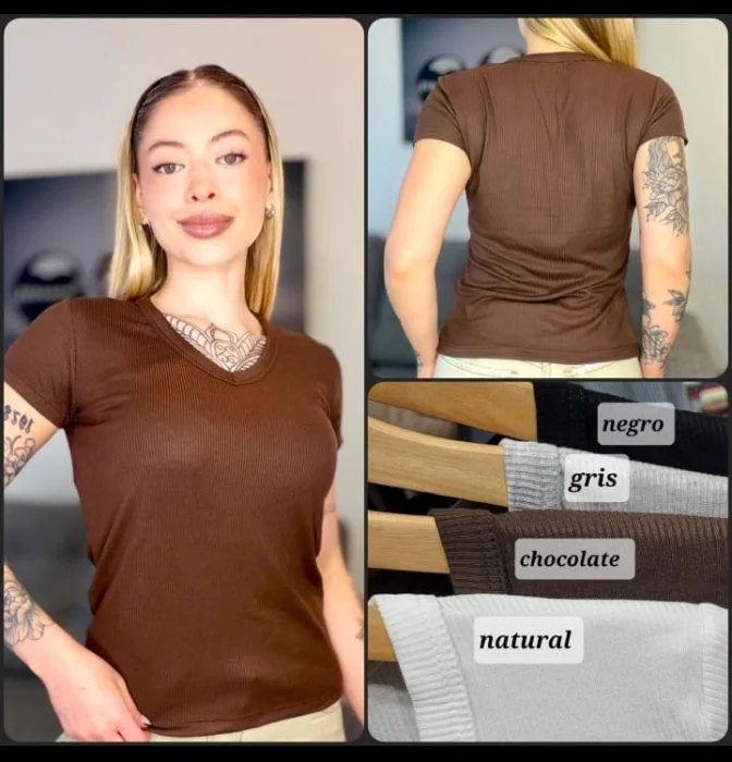 Remera en V