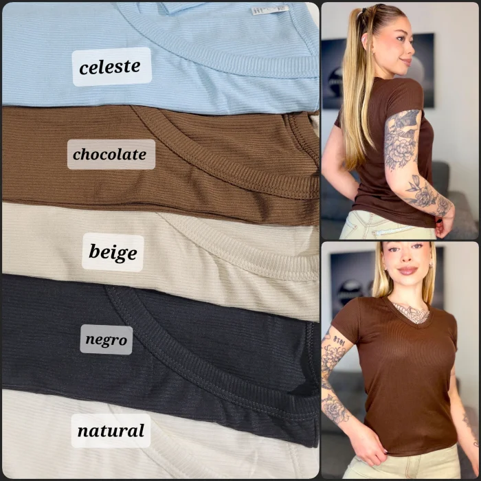 Remera en V