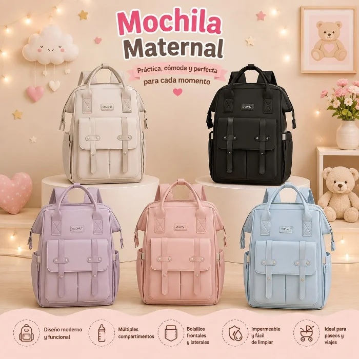 Mochila *maternal Grande*  Impermeable de Excelente Calidad.
 *reforzada*