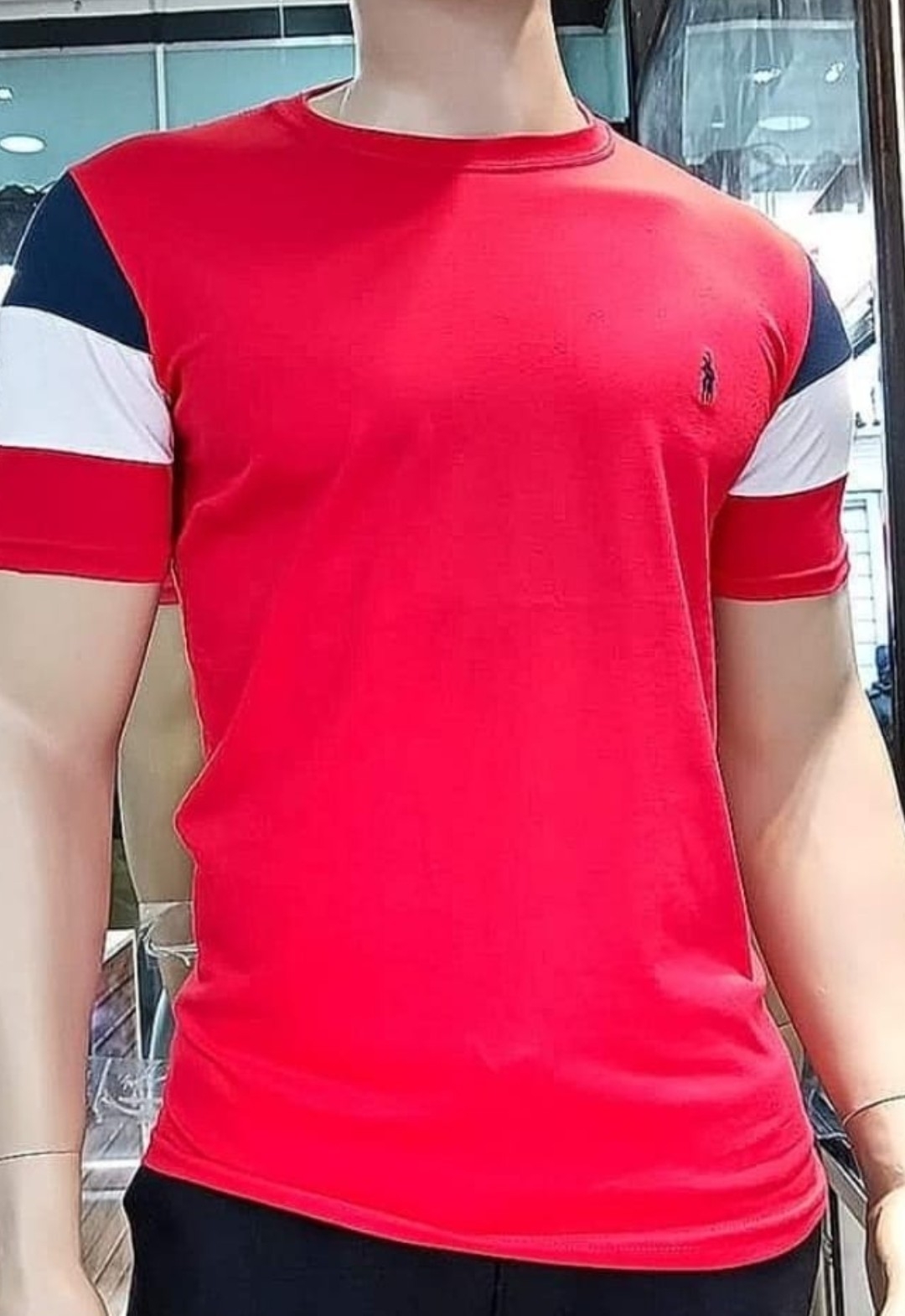 Remera Manga Combinada. - Imagen 2
