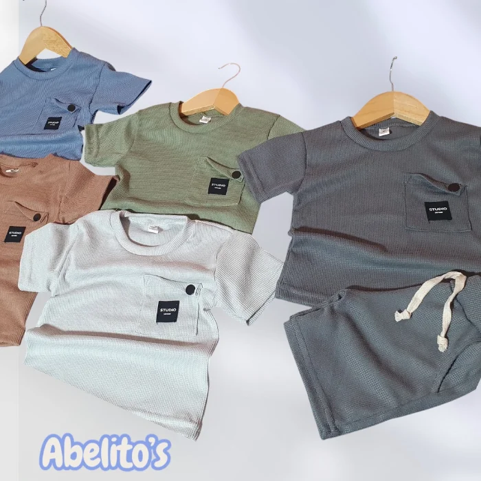 Conjuntos Wafle Short+remera Bebé
