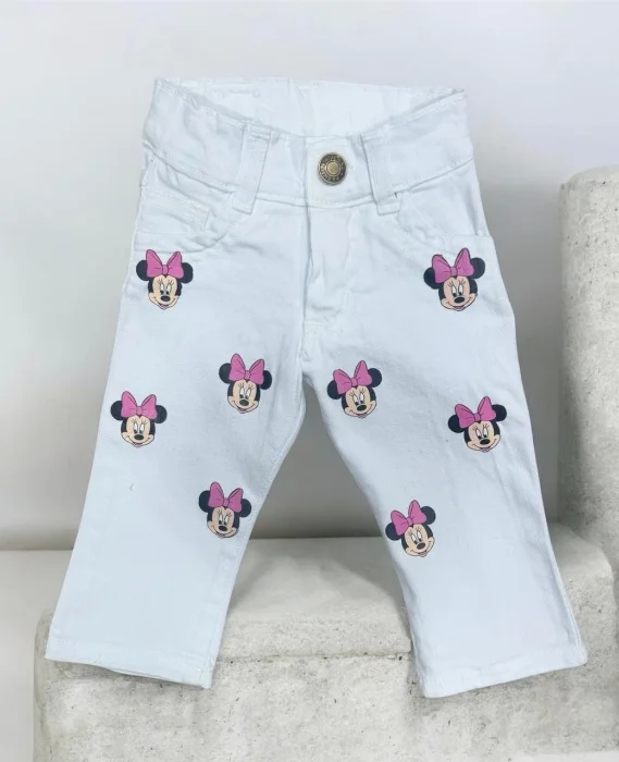 Pantaln Beba Gabardina Semi Oxford Elastizado Minie y Corazón