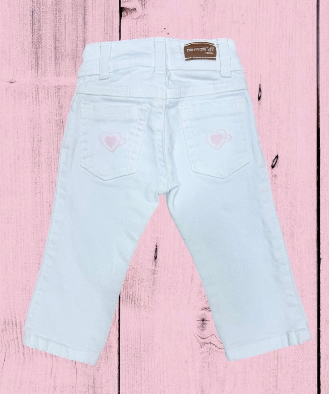 Pantaln Beba Gabardina Semi Oxford Elastizado Minie y Corazón - Imagen 4