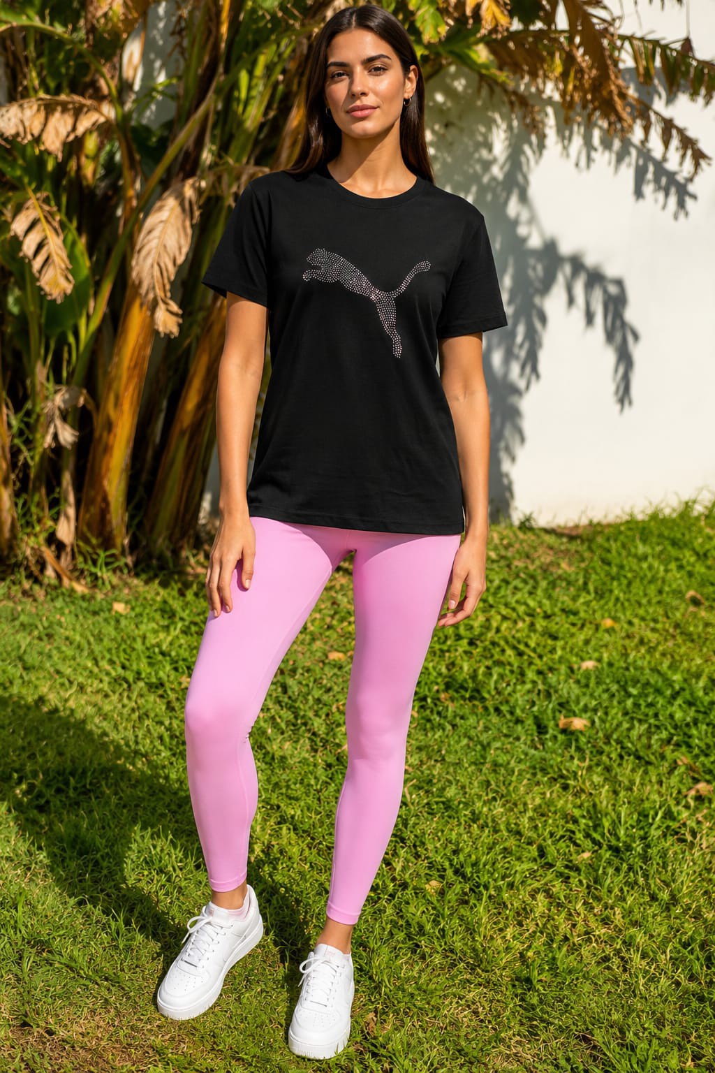 Remera.unisex. Basica Con. Stras. Pum  Adis. Nik - Imagen 4