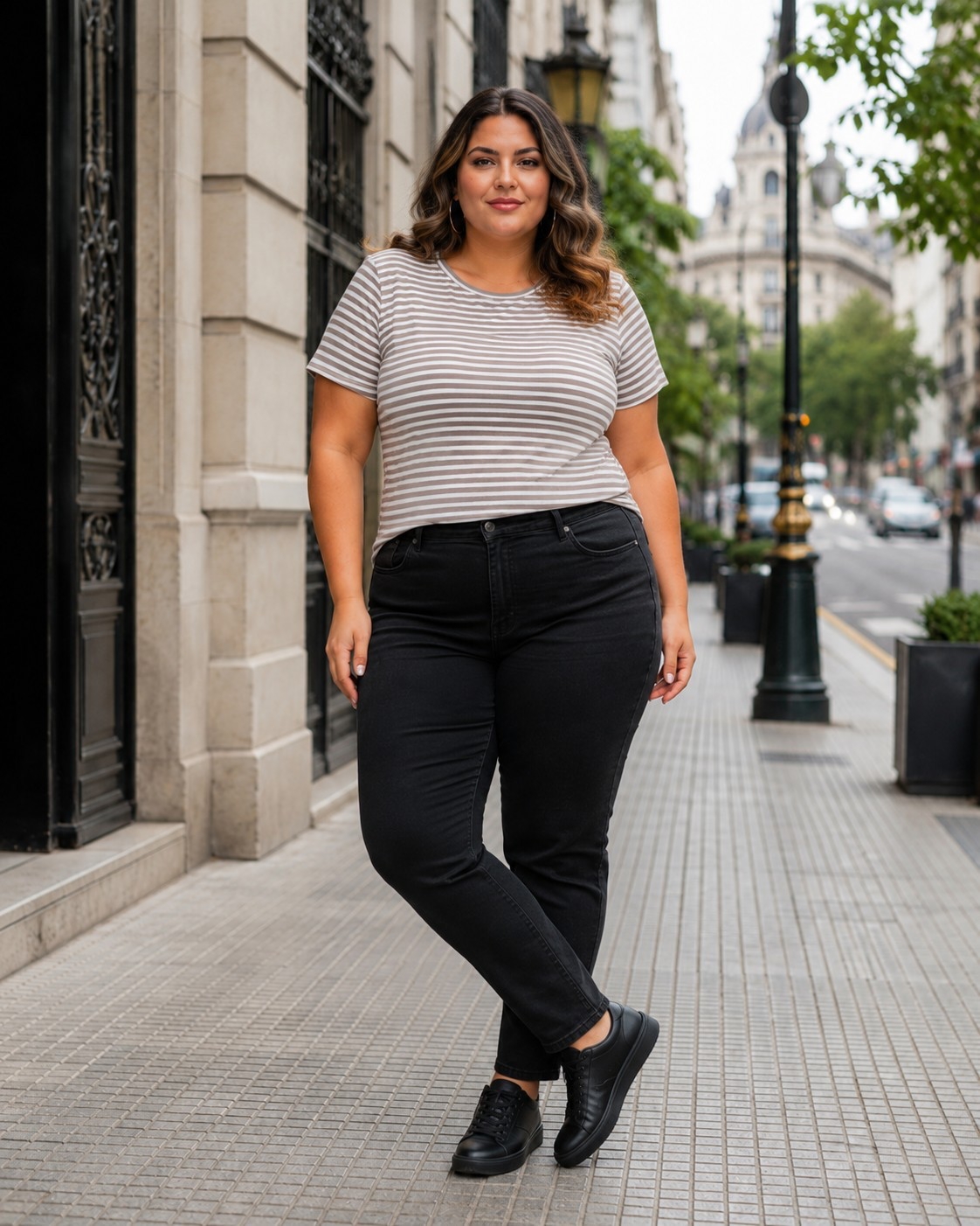 Básicas Rayadas Modal Plus Size - Imagen 2