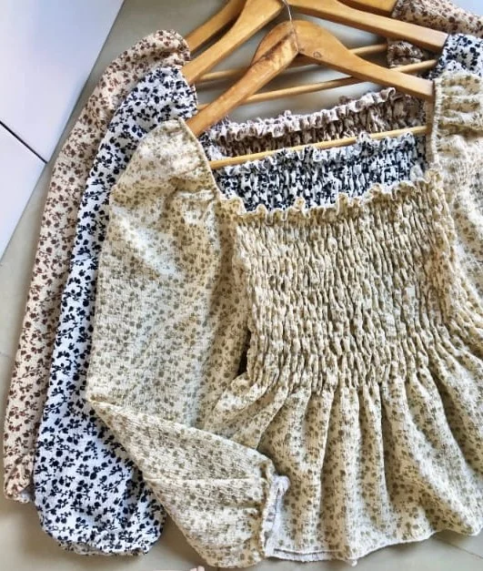 Blusa Frunce Flor