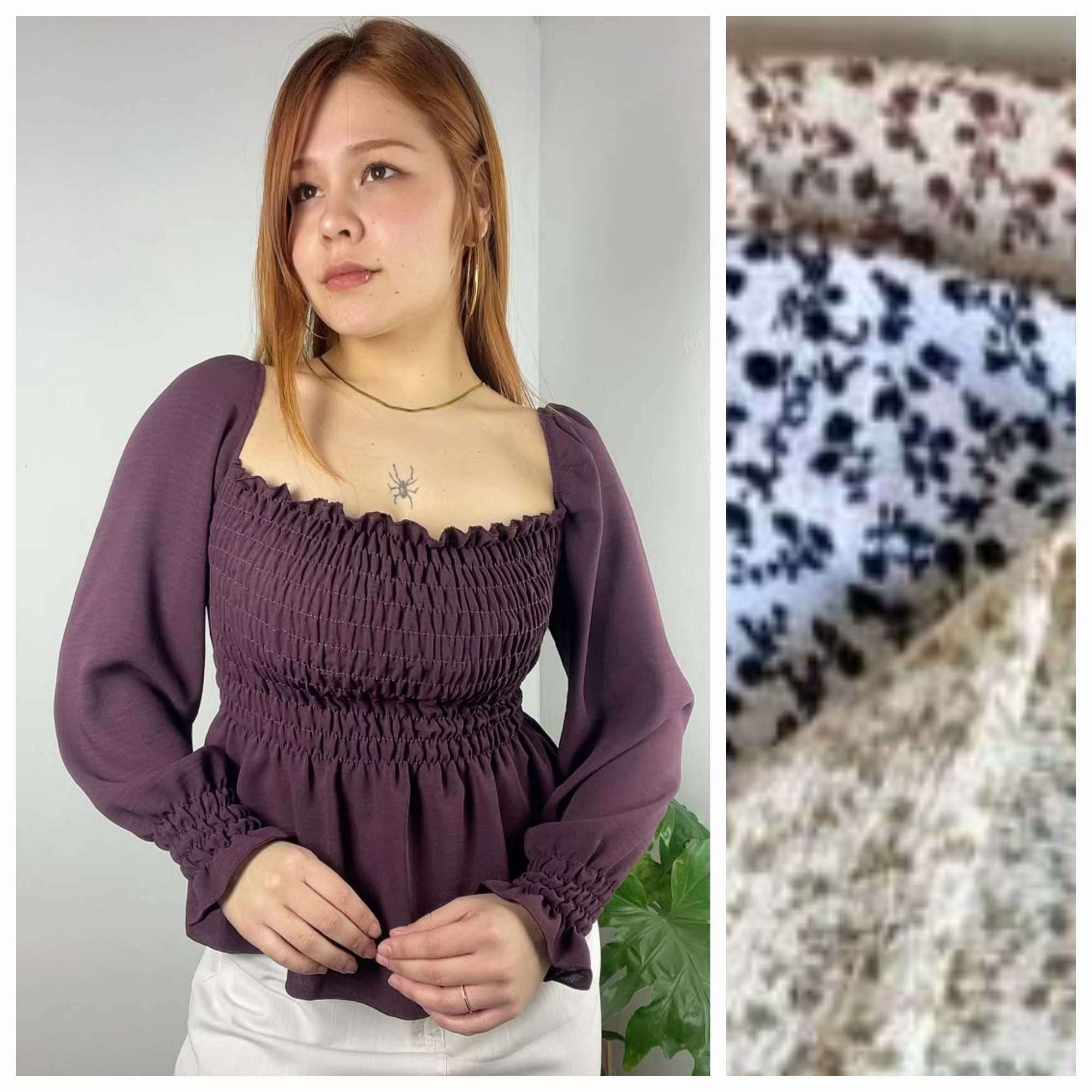Blusa Frunce Flor - Imagen 2