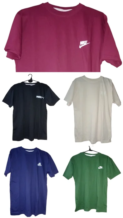 Remeras Dtf Cuello Redondo por 5 Unidades una Curva