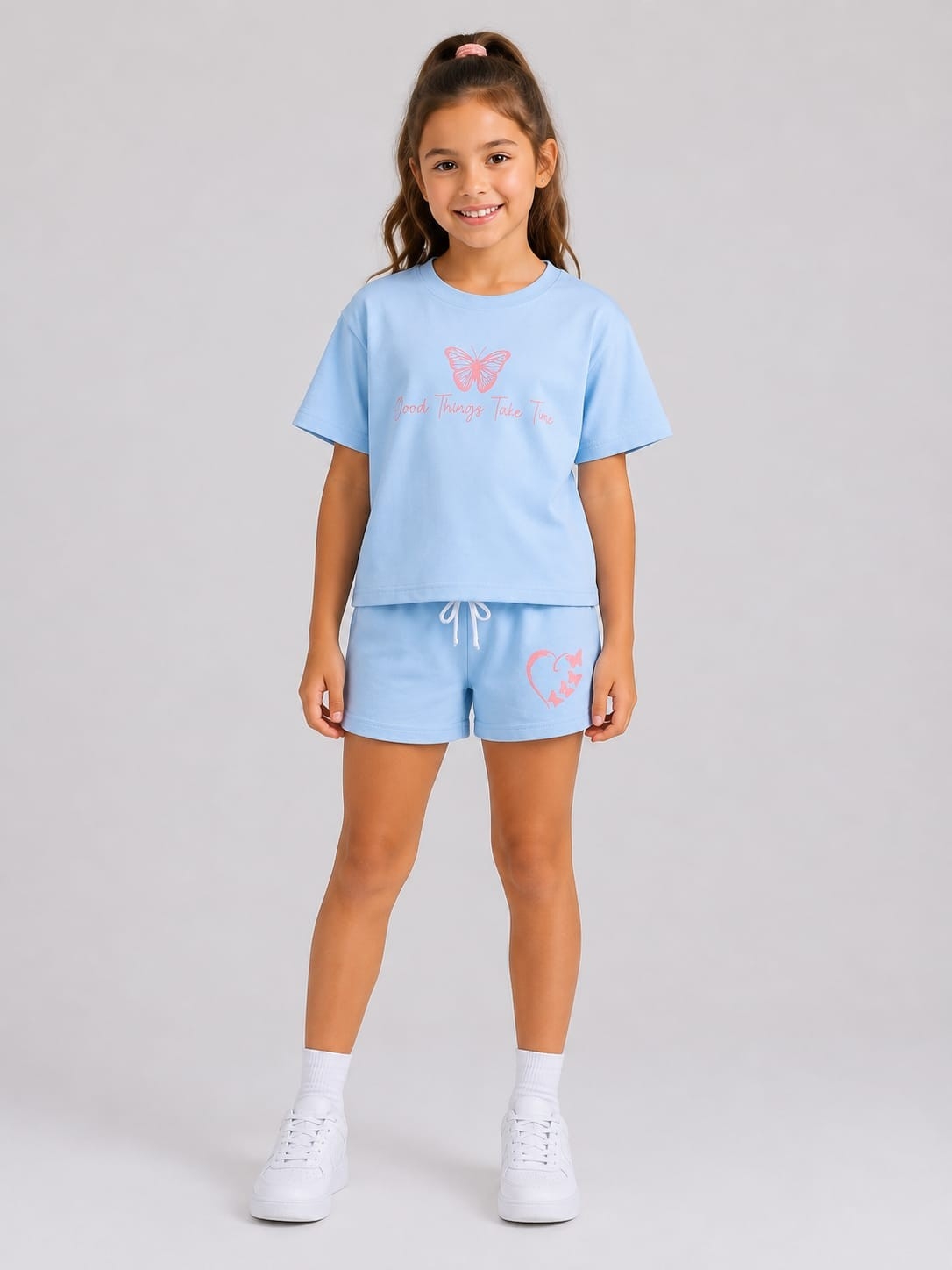 Conjuntos Nenas Short Rustico Remeras Jersey 24/1 ( Algodón Peinado ) - Imagen 2