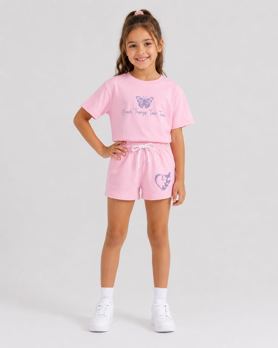Conjuntos Nenas Short Rustico Remeras Jersey 24/1 ( Algodón Peinado ) - Imagen 3