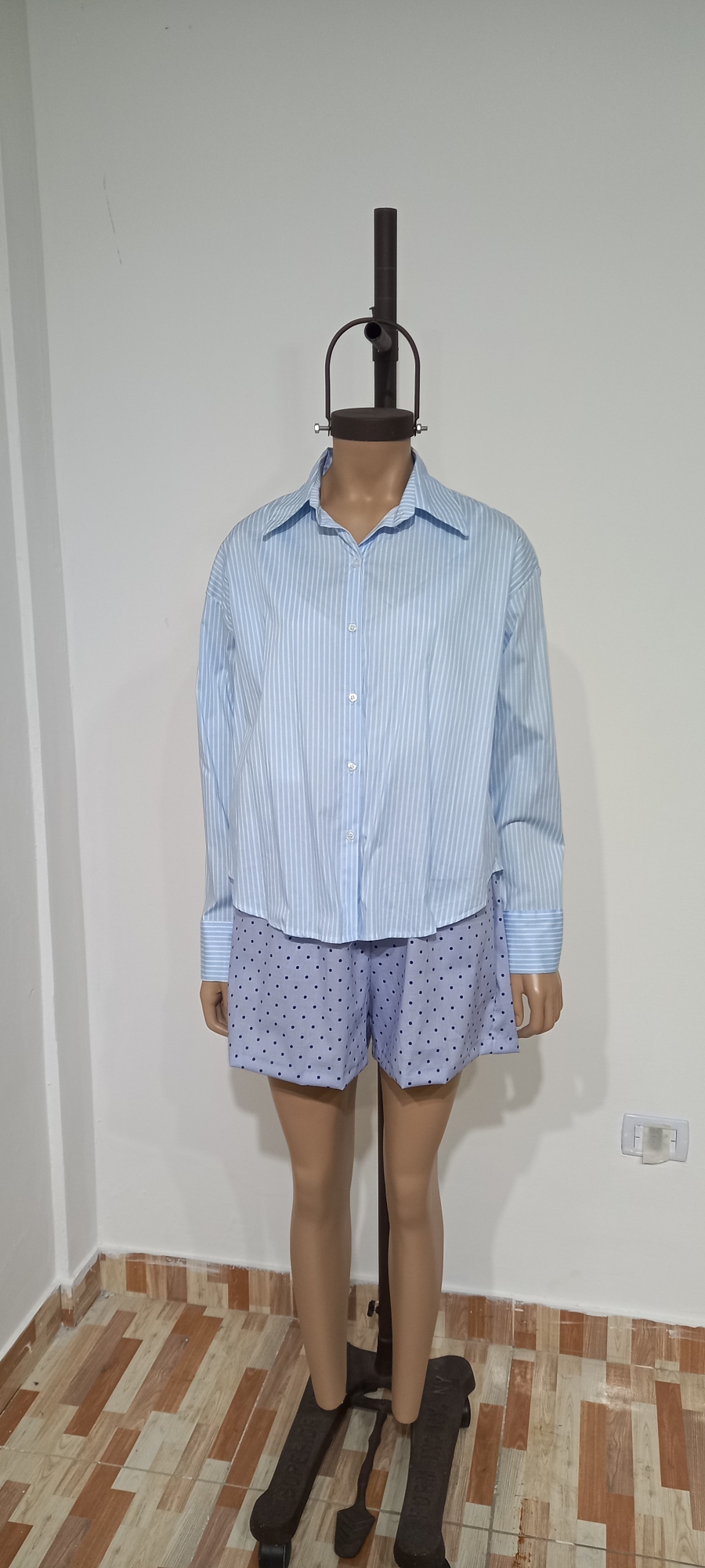 Camisa  Ambar Rayada  de Cotón Poplin - Imagen 2