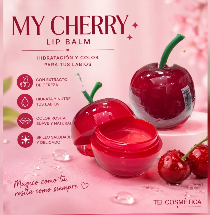 Bálsamo Hidratante en Forma Cherry Tei