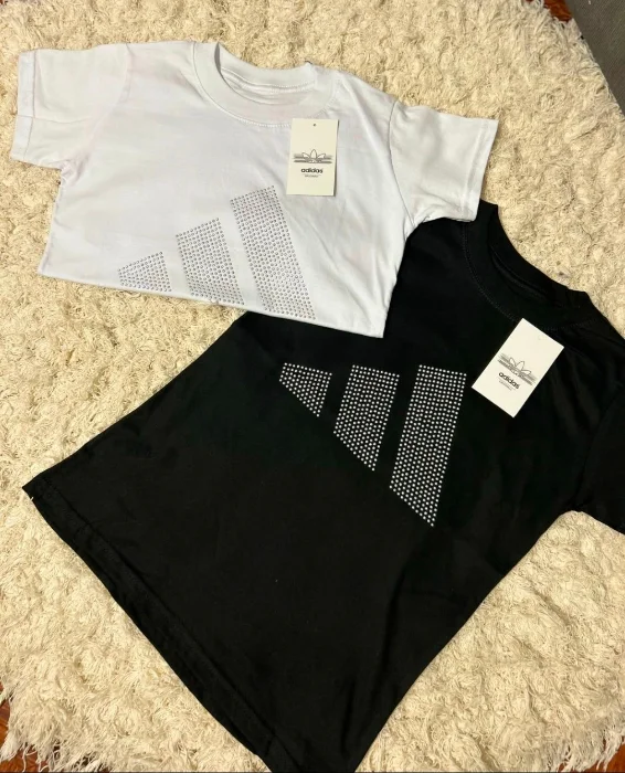 Remera con Strass Algodon Peinado