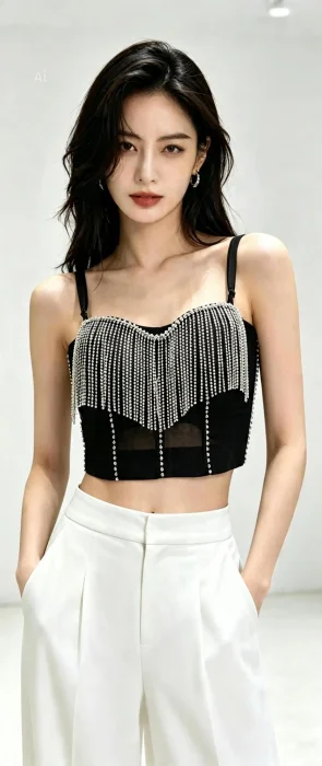 Corset Importado Flecos Brillo