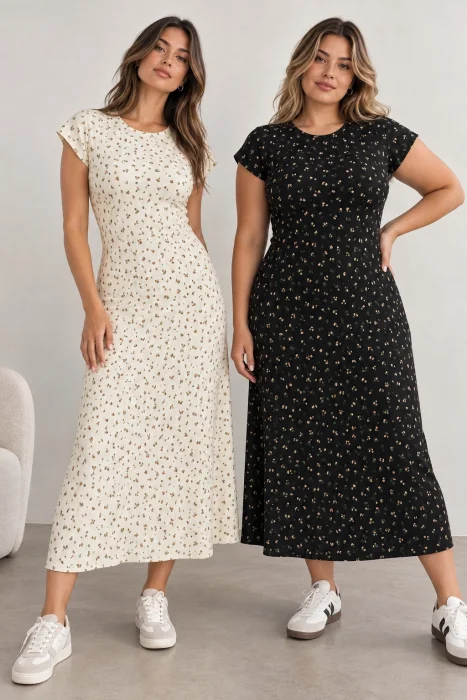 Talles 40 al 46/48 - Línea Curvy - Vestido Felicitas
