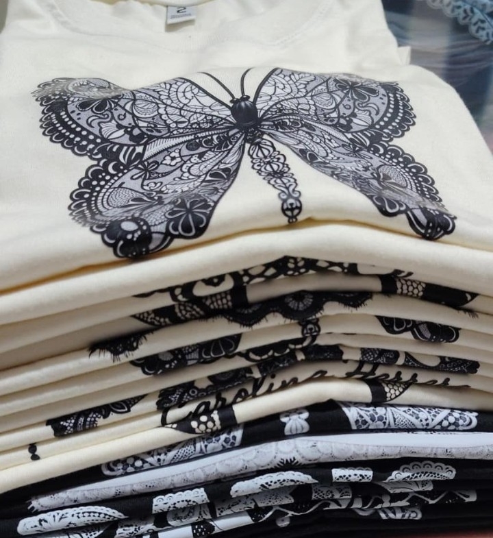 Remeras de Dama Encaje ( Algodon Peinado 24.1) - Imagen 2