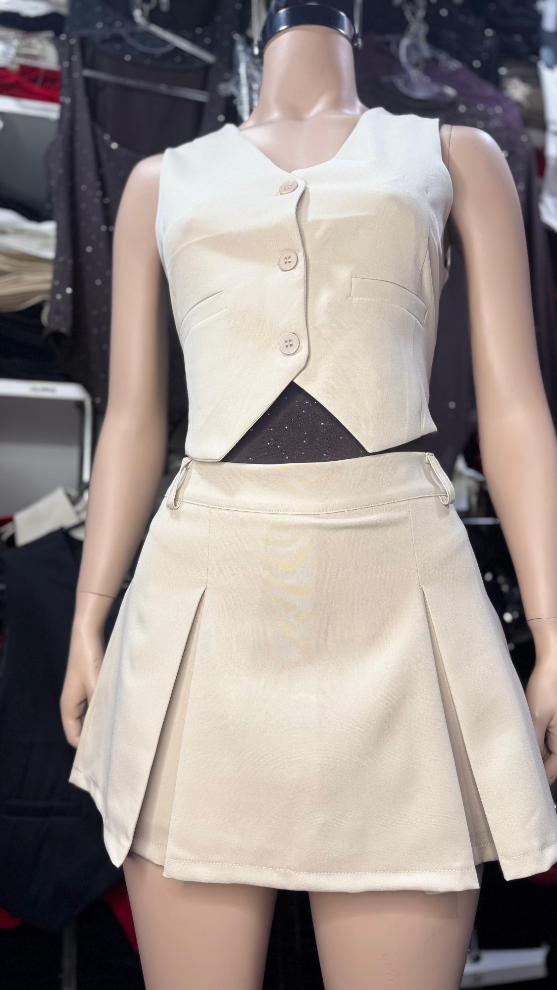 Pollera Tableada con Short Interno - Imagen 2