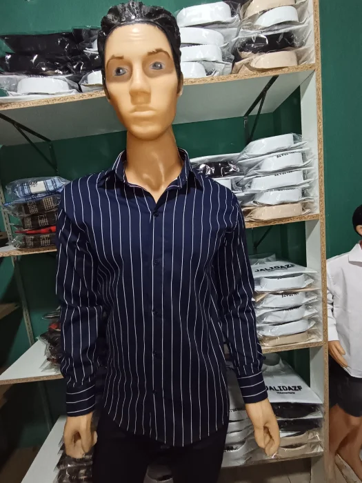Camisa Rayada Elastizada